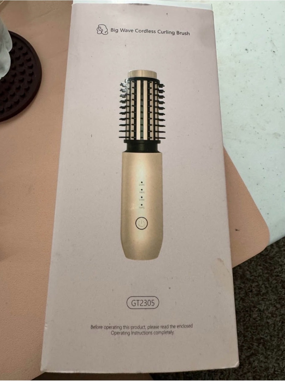 GT2305 Cordless Hair Curling Brush - Gold